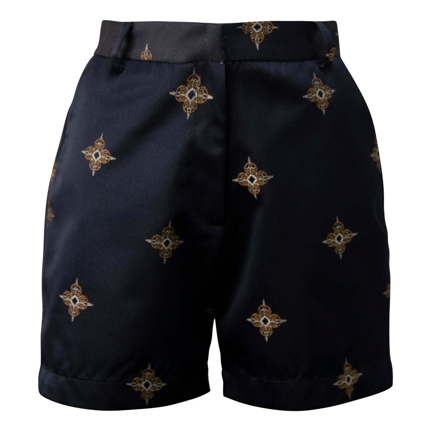 Black And Gold Shorts